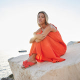 SENNA SUEDE LEATHER SANDAL RED