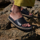 SINA CORN SLIPON SANDAL BLACK