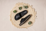 SINA CORN SLIPON SANDAL BLACK
