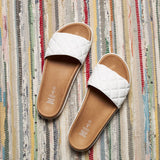 SILJA CORN SLIPON SANDAL WHITE