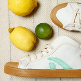 TAYLOR ORGANIC SNEAKER OFFWHITE NEON-GREEN