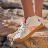 TAYLOR ORGANIC SNEAKER OFFWHITE NEON-PINK