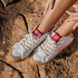 TAYLOR ORGANIC SNEAKER OFFWHITE NEON-PINK