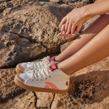 TAYLOR ORGANIC SNEAKER OFFWHITE NEON-PINK