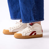 TAYLOR ORGANIC SNEAKER OFFWHITE RED