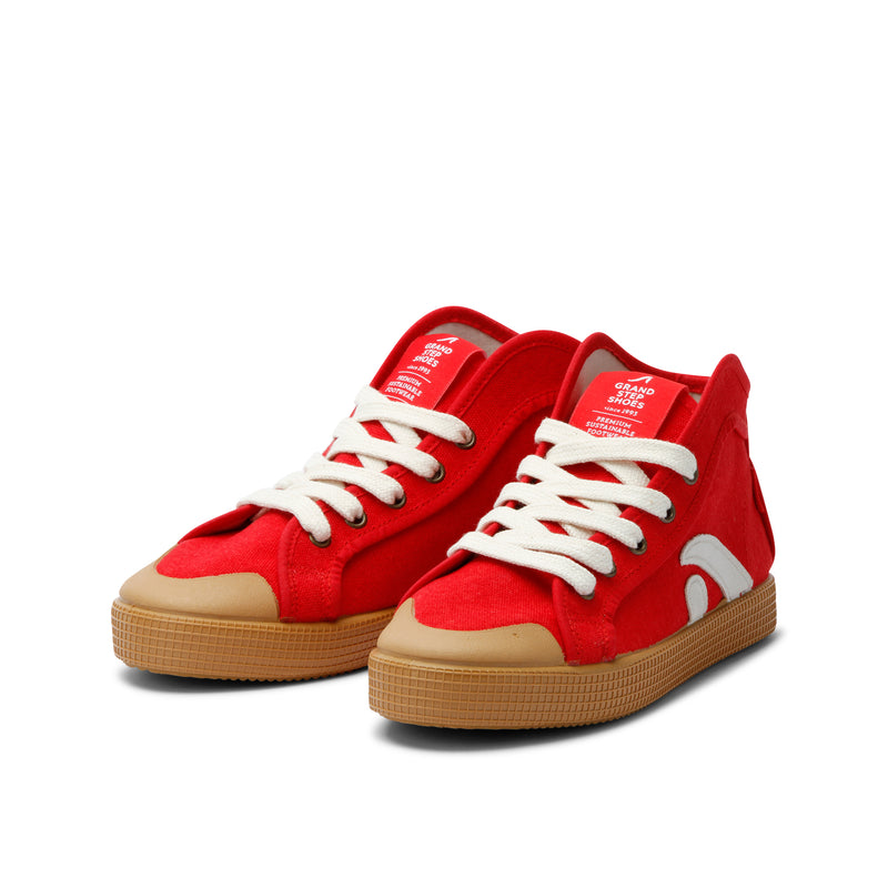 TAYLOR ORGANIC SNEAKER RED WASHED