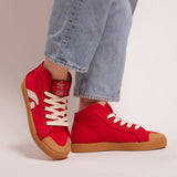 TAYLOR ORGANIC SNEAKER RED WASHED