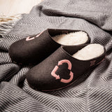 HOMESLIPPER RECYCLED HEART GREY