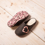 HOMESLIPPER RECYCLED HEART GREY