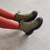 NELLY VEGAN LACE BOOT OLIVE