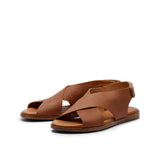 MENORCA LEATHER SANDAL WHISKY