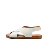 MENORCA LEATHER SANDAL OFFWHITE