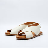 MENORCA LEATHER SANDAL OFFWHITE