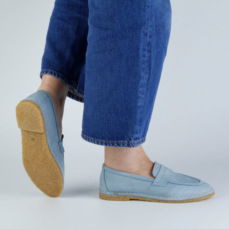 AZURA SUEDE LOAFER LT. BLUE