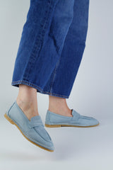 AZURA SUEDE LOAFER LT. BLUE