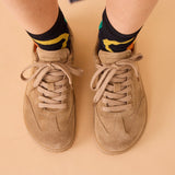 BAREO BAREFOOT SNEAKER SUEDE CUOIO