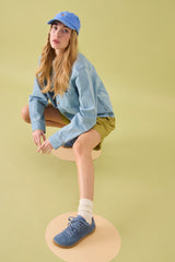 BAREO BAREFOOT SNEAKER SUEDE BLUE