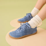 BAREO BAREFOOT SNEAKER SUEDE BLUE