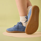 BAREO BAREFOOT SNEAKER SUEDE BLUE