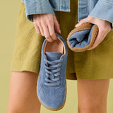 BAREO BAREFOOT SNEAKER SUEDE BLUE