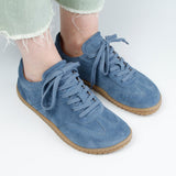 BAREO BAREFOOT SNEAKER SUEDE BLUE