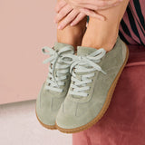 BAREO BAREFOOT SNEAKER SUEDE SEAGREEN