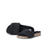 BEA FURRY SLIPON BLACK