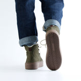 BENJA LACE BOOTIE OLIVE