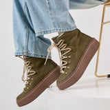 BENJA LACE BOOTIE OLIVE