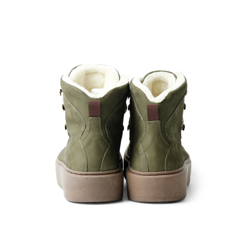 BENJA LACE BOOTIE OLIVE