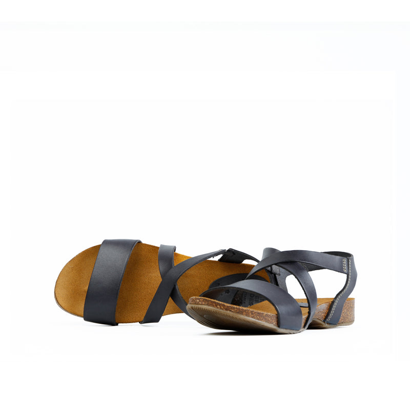 CAMILLA LEATHER SANDAL DARKGREY