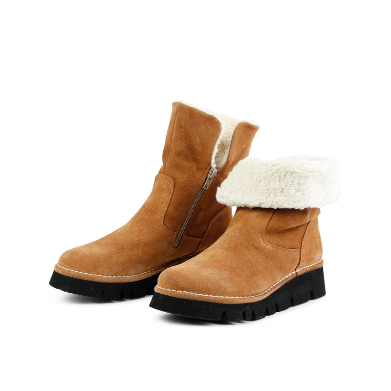 ELIA SUEDE BOOTIE WHISKY