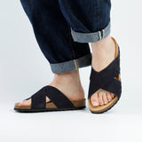 ELISA NUBUK SANDAL MARINE