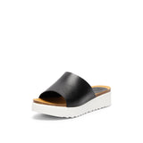 ELSA SANDAL BLACK SOLE WHITE