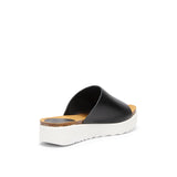 ELSA SANDAL BLACK SOLE WHITE