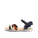FIONA SANDAL NAVY-MINT-COGNAC