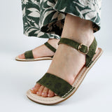 FIRA BAREFOOT SANDAL NUBUK OLIVE-BLOOMS