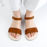 FIRA BAREFOOT SANDAL NUBUK WHISKY-ANIMAL
