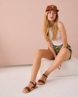 FIRA BAREFOOT SANDAL NUBUK WHISKY-ANIMAL