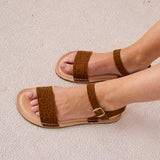 FIRA BAREFOOT SANDAL NUBUK WHISKY-ANIMAL