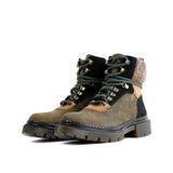 JULES LACE BOOTIE OLIVE MULTI