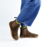 KIM BAREFOOT CHELSEA SUEDE OLIVE