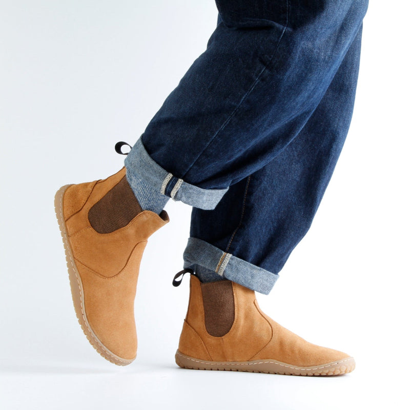 KIM BAREFOOT CHELSEA SUEDE WHISKY