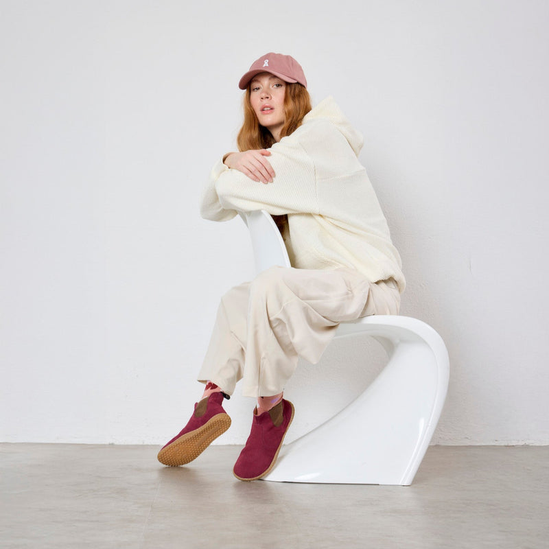 KIM BAREFOOT CHELSEA SUEDE BORDO