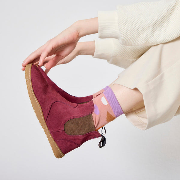 KIM BAREFOOT CHELSEA SUEDE BORDO