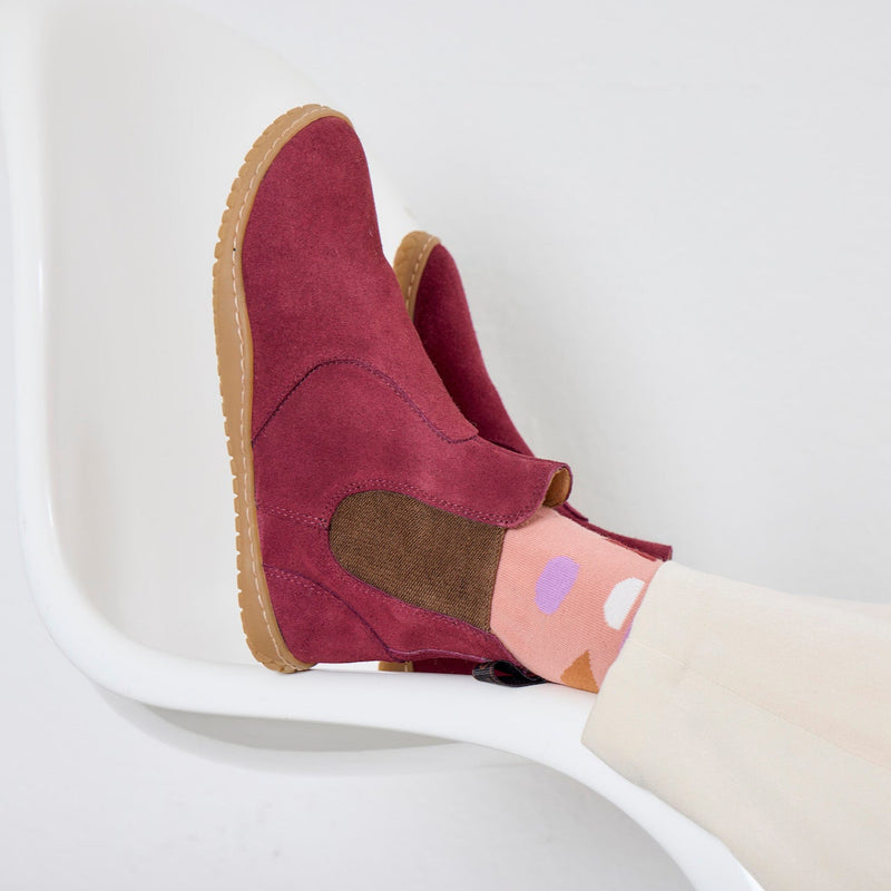 KIM BAREFOOT CHELSEA SUEDE BORDO