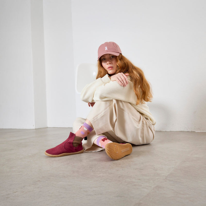 KIM BAREFOOT CHELSEA SUEDE BORDO