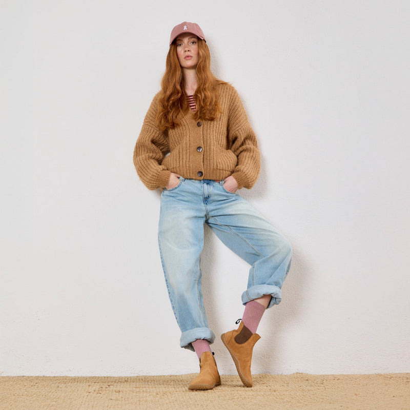 KIM BAREFOOT CHELSEA SUEDE WHISKY