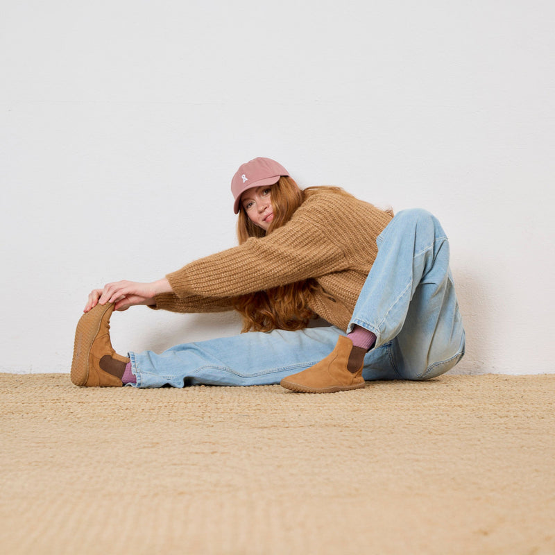 KIM BAREFOOT CHELSEA SUEDE WHISKY
