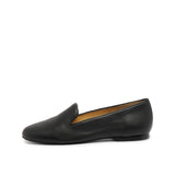 AMELIE SLIPPER RHUBARB LEATHER  BLACK